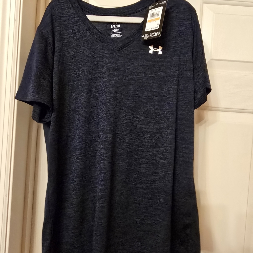 Under Armour Navy Blue V-Neck T-Shirt
